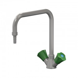 Mélangeur monotrou à deux robinets sur table embout démontable Presto