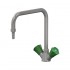 Mélangeur monotrou à deux robinets sur table embout démontable Presto : Couleur :Gris, Longueur de bec:250 mm