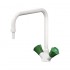 Mélangeur monotrou à deux robinets sur table embout démontable Presto : Couleur :Blanc, Longueur de bec:250 mm