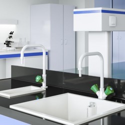 Mélangeur monotrou à deux robinets sur table embout démontable Presto