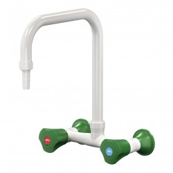 Mélangeur à deux robinets mural embout démontable Presto