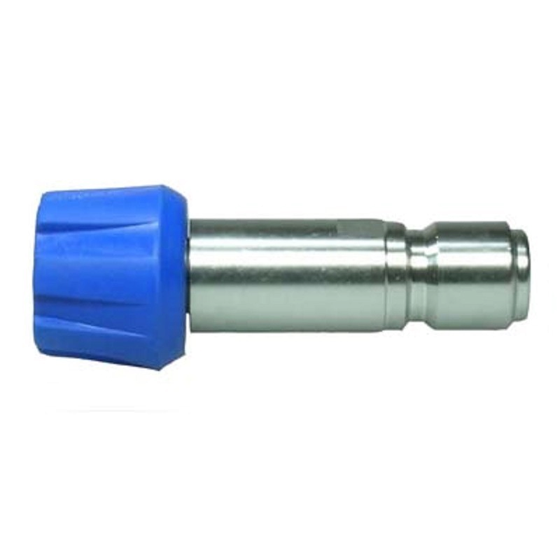Lance de lavage | Buse rinçage inox 25° 30 litres/minute avec adaptateur long rapide inox et protection bleue | ADAPN1/4-2530B