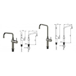 Robinet mitigeur monotrou inox 316L - 3/4’’ - 50 Litres / minute