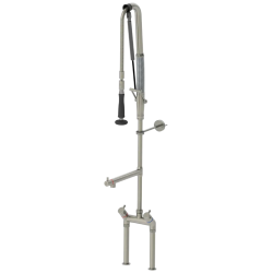 Douchette de prélavage automatique inox 316L bitrou mélangeur avec col de cygne