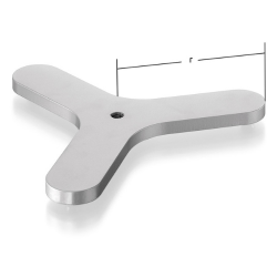 Statif et tige | Socle trépied en acier revêtu de poudre USBECK | USB-2020_1