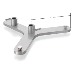Statif et tige | Socle trépied duo en acier revêtu de poudre USBECK | USB-2040_1