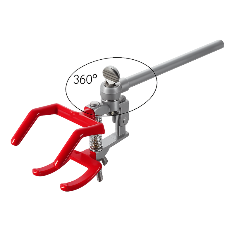 Pince pour statif | Pince à 4 dents orientable 360° pour statif en zinc moulé anodisé USBECK | USB-2810