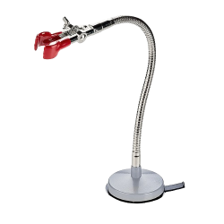 Pince pour statif | Pince ronde en zinc moulé sur flexible et base de sécurité USBECK | USB-2672
