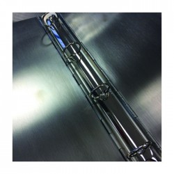 Bureautique détectable | Classeur détectable Inox 4 anneaux A4 portrait | DEC-311-4