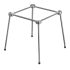 Support à quatre pieds en acier inoxydable 304 USBECK : Hauteur:210 mm, Largeur:120 mm, Longueur:120 mm