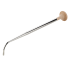 Canne à souffler en laiton nickelé avec embout USBECK : Description:Embout en bois