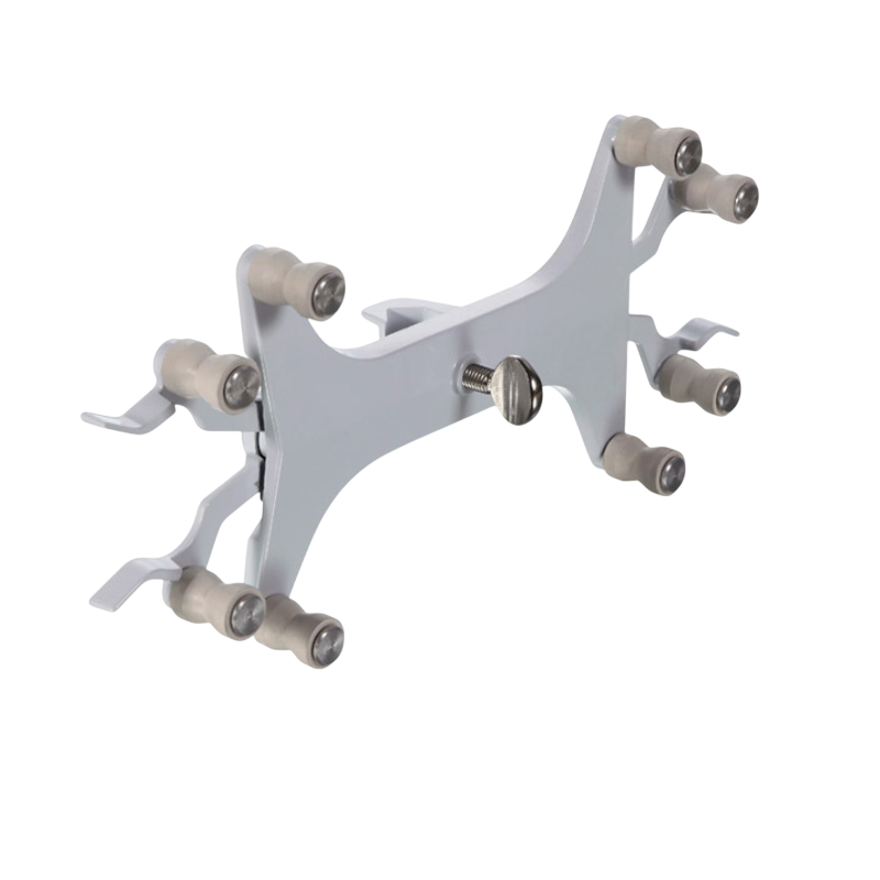 Pince pour statif | Pince pour 2 burettes en aluminium avec noix de serrage USBECK | USB-2862