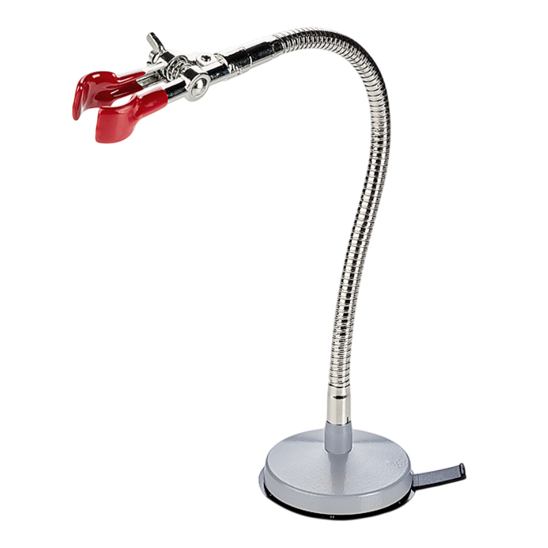 Pince pour statif | Pince ronde en zinc moulé sur flexible et base de sécurité USBECK | USB-2672