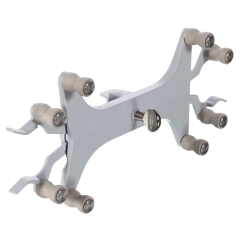 Pince pour statif | Pince pour 2 burettes en aluminium avec noix de serrage USBECK | USB-2862