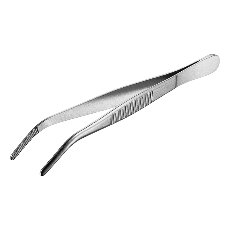 Pince de laboratoire | Pince brucelle à bout courbé Inox ou acier nickelé USBECK | USB-3041_1