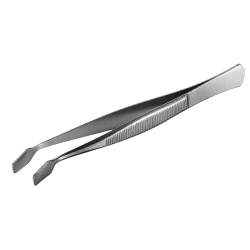Pince de laboratoire | Pince brucelle courbée pour lames couvre-objet USBECK | USB-3120_1