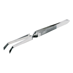 Pince de laboratoire | Pince brucelle autobloquante coudée Inox USBECK | USB-3131