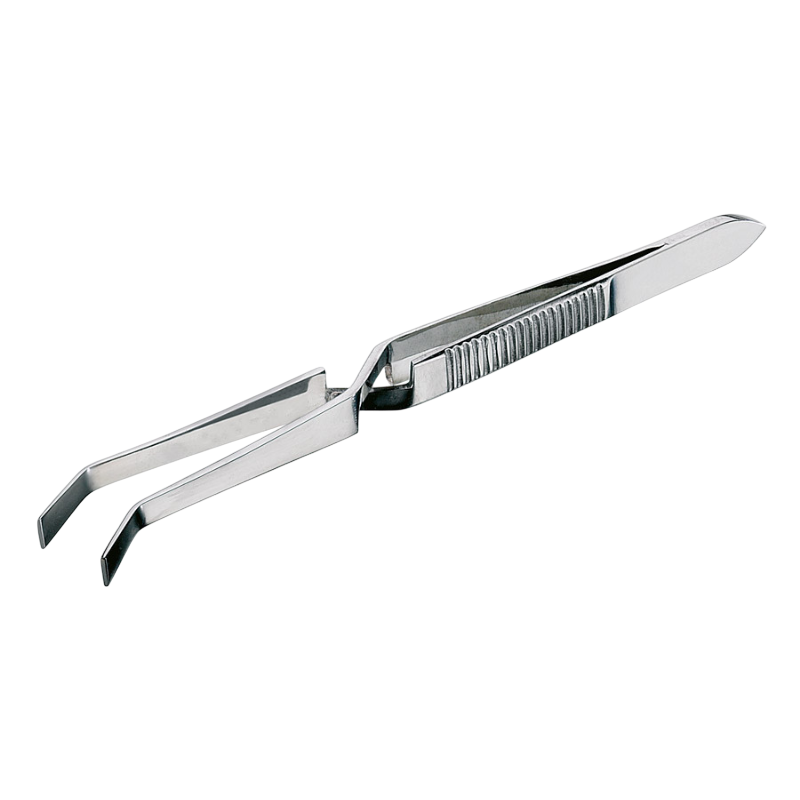 Pince de laboratoire | Pince brucelle autobloquante coudée Inox USBECK | USB-3131