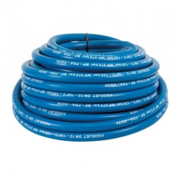 Tuyau flexible alimentaire et industriel | Flexible haute pression alimentaire Foodjet DN12 - 125 bar 150°C lisse | RJ12-100-00