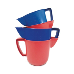 Accessoires détectables | Bécher détectable Empilable bleu - rouge- 1 - 2 litres BST Detectable | BST-J1B_1
