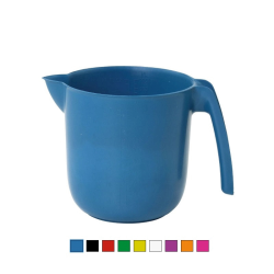 Bécher détectable à bec verseur 9 couleurs de 1 et 2 litres