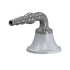 Tétine de laboratoire embout fixe pour vide - Presto : Couleur:Gris, Longueur de bec:75 mm