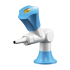 Robinet pour air comprimé sur table embout démontable - Presto : Couleur:Blanc, Longueur de bec:103 mm