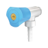 Robinet pour air comprimé prise murale embout démontable - Presto : Couleur:Blanc, Longueur de bec:23 mm