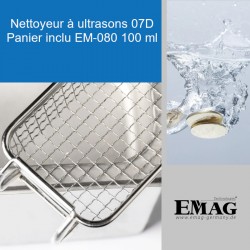 Nettoyeur à ultrasons Emmi-08 STH en acier inoxydable avec chauffage