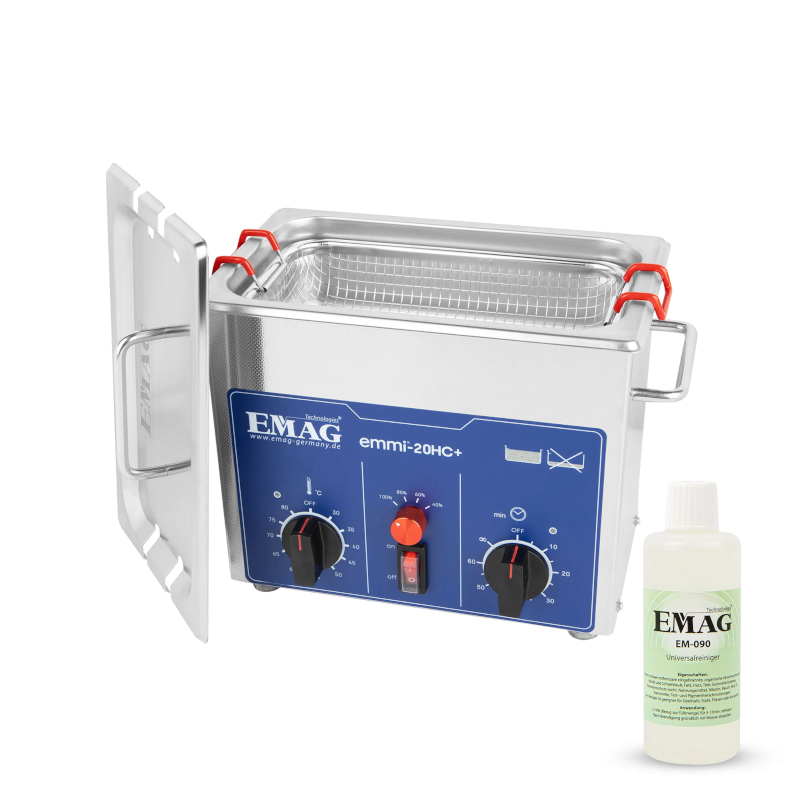 Nettoyeur à ultrasons en acier inoxydable 2 Litres Emmi-20 HC Plus EMAG
