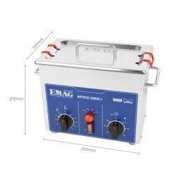 Nettoyeur à ultrasons en acier inoxydable 2 Litres Emmi-20 HC Plus EMAG