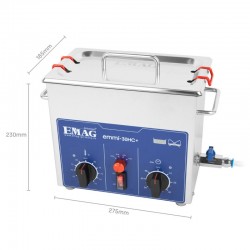 Nettoyeur à ultrasons en acier inoxydable 2.8 Litres Emmi-30 HC Plus EMAG Série pro