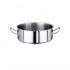 Marmite inox 304L satiné - de 1 à 70 litres - Contacto : Volume:24 L, Diamètre:400 mm, Hauteur:195 mm
