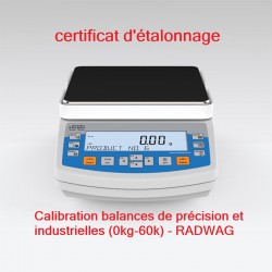 Calibration balances de précision et industrielles (0kg-60k) - RADWAG