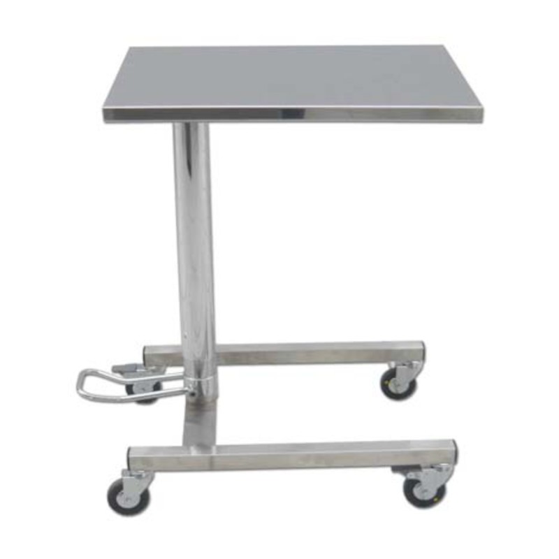 Chariot et desserte inox | Assistant muet hydraulique en inox 304 - plateau 600×430mm - hauteur 830/1300mm | AGE-758H_1