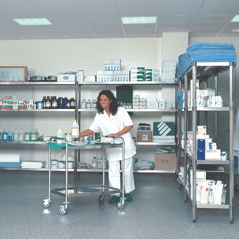 Rayonnage inox | Rayonnage en inox pour salle blanche étagères pleines | Line_Standard