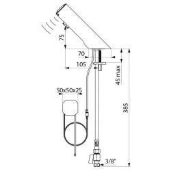 Delabie Robinetterie  | Robinet de lavabo automatique - 220V - TEMPOMATIC 4 - Delabie - 440000 | DEL-440000