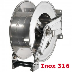 Enrouleur automatique inox sans tuyau | Enrouleur automatique inox 316 - 200 bar - pour 25 m tuyau 1/2" | OMP-37153-316