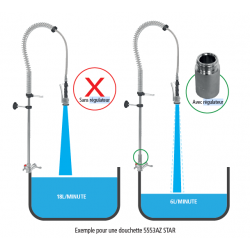 Accessoires robinetterie  | Régulateur de débit douchette et robinet | MAD-REG6L