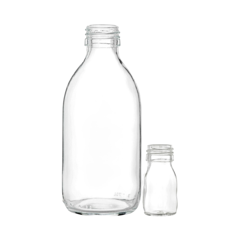 Flacon en verre | Bouteille transparente en verre sodocalcique - 30 ml à 1000 ml - 10 pièces - Pobel