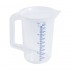 Bécher alimentaire gradué bec verseur couvercle polypropylène 1 et 2 L : Volume:1000 ml, Diamètre:110 mm, Hauteur:160 mm