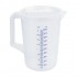 Bécher alimentaire gradué bec verseur couvercle polypropylène 1 et 2 L : Volume:2 L, Diamètre:150 mm, Hauteur:200 mm