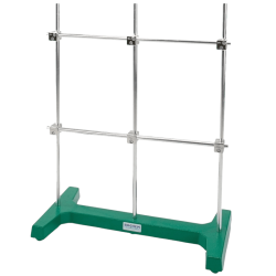 Statif et tige | Socle statif de laboratoire à base forme H avec tiges - Bochem 5641
