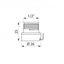 Raccord rapide BIOFIL M1/2'' - pour filtre robinet - DELABIE - 820123