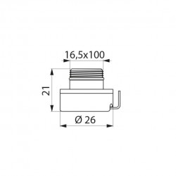 Raccord rapide BIOFIL M16,5x100 - pour filtre robinet - DELABIE - 820126N
