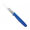 Couteau pointu détectable 2 dimensions | 5 couleurs : Couleurs manches:Bleu, Dimensions lames:7,5 cm, Lames :Lame standard