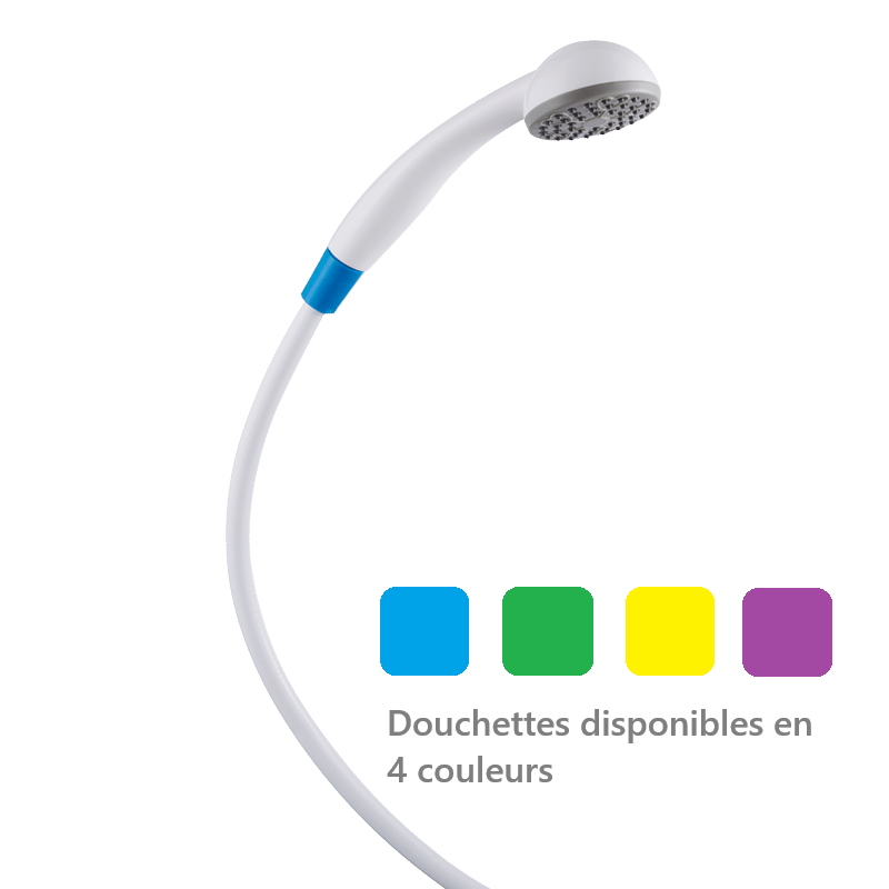 Ensemble de douche jetable - 4 couleurs - 0.85 m - 25 pièces - DELABIE