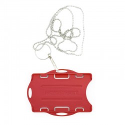 Porte-carte détectable - double face - chaînette de sécurité - 10 pièces - 9 couleurs