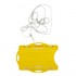 Porte-carte détectable - double face - chaînette de sécurité - 10 pièces - 9 couleurs : Couleur:Jaune