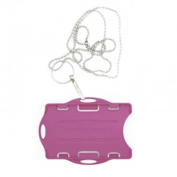 Porte-carte détectable - double face - chaînette de sécurité - 10 pièces - 9 couleurs